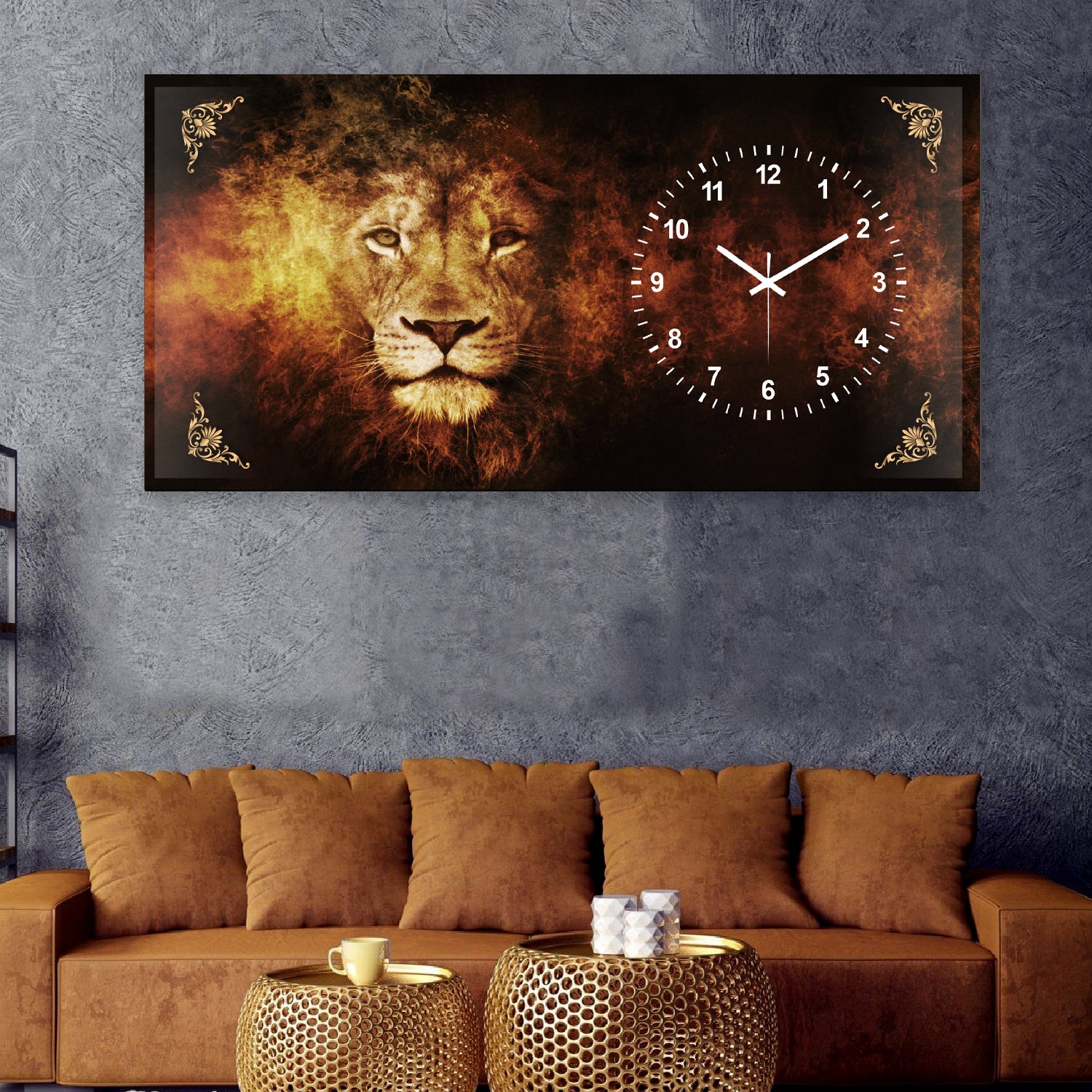 Lion - Digital Wall Clock